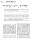 Research paper thumbnail of Altered Negative BOLD Responses in the Default-Mode Network during Emotion Processing in Depressed Subjects