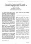 Research paper thumbnail of Interoceptive Awareness and the Insula – Application of Neuroimaging Techniques in Psychotherapy