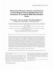 Research paper thumbnail of Dissociation between anterior and posterior cortical regions during self‐specificity and familiarity: A combined fMRI–meta‐analytic study