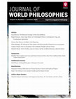 JOURNAL OF WORLD PHILOSOPHIES Cover Page