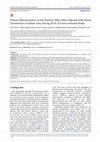 Research paper thumbnail of Clinical characteristics of the patients who were infected with novel coronavirus in Guilan, Iran, during 2019: A cross-sectional study