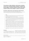 The prevalence of ANA antibodies, anticentromere antibodies, and anti-cyclic citrullinated peptide antibodies in patients with primary Sjögren’s syndrome compared to patients with dryness symptoms without primary Sjögren’s syndrome confirmation Cover Page