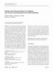 Isolation and Characterization of Cadmium- and Arsenic-Absorbing Bacteria for Bioremediation Cover Page