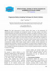 Research paper thumbnail of Progressive Battery Sculpting Techniques for Electric Vehicles