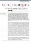 Iodine solubility and speciation in glasses Cover Page