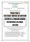 Histoire de la compagnie aérienne multinationale Air Afrique (1961-2002) Cover Page