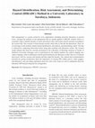 Research paper thumbnail of Hazard Identification, Risk Assessment, and Determining Control (HIRADC) Method in a University Laboratory in Surabaya, Indonesia