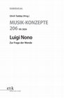 Wendepunkt Klavier? Zu Luigi Nonos Neuorientierung ab . . . . . sofferte onde serene . . . Cover Page