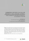 Harmonia Vocálica Na Fala De Belém-Pa: Uma Análise Acústica | Vowel Harmony in the Speech of Belém-Pa: An Acoustical Analysis Cover Page