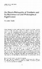 On Plato's Philosophy of Numbers and Its Mathematical and Philosophical Significance Cover Page