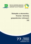 Subsydia a ekonomika, finanse i dochody gospodarstw rolniczych (1) Cover Page