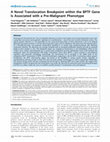 A Novel Translocation Breakpoint within the BPTF Gene Is Associated with a Pre-Malignant Phenotype Cover Page