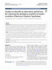 Research paper thumbnail of Studies to identify an alternative aphid host for culturing the predatory syrphid, Ischiodon scutellaris (Fabricius) (Diptera: Syrphidae)