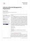 A Review of Records Management in Organisations Cover Page