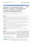 Antibodies to the RNA-binding protein hnRNP A1 contribute to neurodegeneration in a model of central nervous system autoimmune inflammatory disease Cover Page