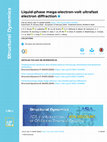 Liquid-phase mega-electron-volt ultrafast electron diffraction Cover Page