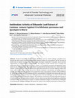 Research paper thumbnail of Biological Activity of Ethanolic Leaves Extract Lantana camara Against Cabbage Catterpillars for Environmentally Biopesticides