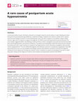 A rare cause of postpartum acute hyponatremia Cover Page