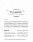 Analysis and Justification of Privacy from a Buddhist Perspective Cover Page