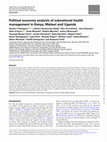 Political economy analysis of subnational health management in Kenya, Malawi and Uganda Cover Page