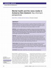 Mental health and the news media in Aotearoa New Zealand: Key informant perspectives Cover Page