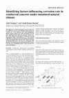 Identifying factors influencing corrosion rate in reinforced concrete under simulated natural climate Cover Page