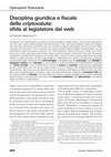 Disciplina giuridica e fiscale delle criptovalute: sfida al legislatore dal web Cover Page