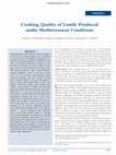 Cooking Quality of Lentils Produced under Mediterranean Conditions Cover Page