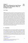 Research paper thumbnail of Fifty Years of Research on Land Tenure Policies and Land Markets: What Are the Major Lessons?