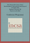 International Nineteenth-Century Studies Association Final Conference Programme Cover Page