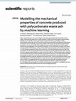 Modelling the mechanical properties of concrete produced with polycarbonate waste ash by machine learning Cover Page