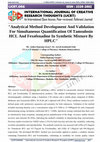 "Analytical Method Development And Validation For Simultaneous Quantification Of Tamsulosin HCL And Fexofenadine In Synthetic Mixture By HPLC" Cover Page