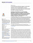 A neutralizing antibody target in early HIV-1 infection was recapitulated in rhesus macaques immunized with the transmitted/founder envelope sequence Cover Page