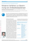 Moderne Verfahren zur Bestimmung von Antibiotikaresistenzen Cover Page