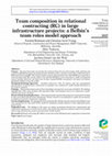 Team composition in relational contracting (RC) in large infrastructure projects: a Belbin's team roles model approach Cover Page