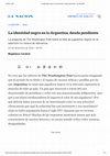 La identidad negra en la Argentina, deuda pendiente -LA NACION Cover Page