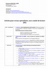 Research paper thumbnail of EBOHLER, Articles pour revues spécialisées, 07-2024