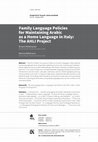 Family Language Policies for Maintaining Arabic as a Home Language in Italy: The AHLI Project Cover Page