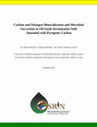 Research paper thumbnail of Carbon and Nitrogen Mineralization and Microbial Succession in Oil Sands Reclamation Soils Amended with Pyrogenic Carbon