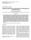 Mutational approach for enhancement of artemisinin in Artemisia annua Cover Page