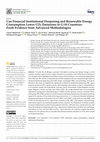 Can Financial Institutional Deepening and Renewable Energy Consumption Lower CO2 Emissions in G-10 Countries: Fresh Evidence from Advanced Methodologies Cover Page