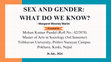 Sex and Gender: What Do We Know? Cover Page