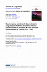 Research paper thumbnail of Maurice Leroy, Les grands courants de la linguistique moderne