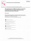 The development of different selves on the basis of leading maternal affects: Metatheoretical, clinical and technical reflections Cover Page