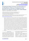 Evaluating the Effect of Oestrus Synchronization on the Reproductive Efficiency of Indigenous Goats Reared in two districts of Gamo Zone, South Ethiopia Cover Page