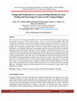 Design and Production of a Cassava Peeling Machine for Easy Peeling and Processing of Cassava in the Tropical Region Cover Page