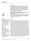 The antibacterial efficacy of silver diamine fluoride (SDF) is not modulated by potassium iodide (KI) supplements: A study on in-situ plaque biofilms using viability real-time PCR with propidium monoazide Cover Page