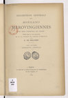 Belfort, A. de, 1892, Description générale des monnaies mérovingiennes par ordre alphabétique des ateliers, tome 2. Cover Page