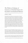 Research paper thumbnail of The Works of Gelasius of Caesarea: A Potential Source for Sozomen’s Ecclesiastical History?