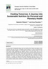 Feeding Tomorrow: A Journey into Sustainable Nutrition for Personal and Planetary Health Cover Page